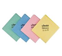FHP VILEDA Panno PVA Micro CM 35X38 Multicolor in Confezione da 4 Pezzi (Verde - Azzurro - Rosso - Giallo)