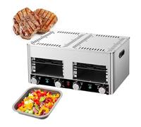 FHRKA Griglia elettrica da 800 °C - Griglia per Interni Senza Fumo con Pallet per polli da Carne per Cucinare bistecche e Verdure - Perfetta per l'uso da banco (B)