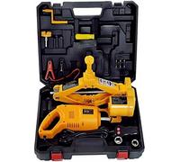 FHRKA Kit di Sollevamento Auto Elettrico da 3 tonnellate e 12 V con cric a Forbice, Chiave elettrica e gonfiatore, Set di Sollevamento Auto, Strumento di Riparazione e Cambio gomme per berline.