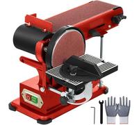 FHRKA Lijadora de Disco de Banda de Disco de 4x36 pulgadas y 6 pulgadas, lijadora de Banda de Disco de Mesa, lijadora de banco Potente de 375 W para carpintería