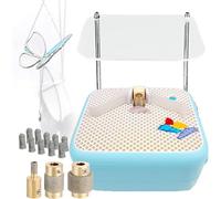FHRKA Mini Kit smerigliatrice per Vetro colorato - smerigliatrice Automatica ad Acqua con deflettore, Include Punte da 1 Pollice, 3/4 Pollice, 1/4 Pollice e 10 culle per Le Dita per progetti