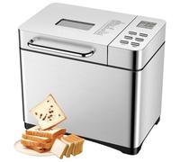 FHRKA Mini Macchina per Il Pane 19 in 1 per Torte e Toast, con teglia Antiaderente e Pannello Touch LCD, distribuzione Automatica delle Noci e Timer di Avvio ritardato.