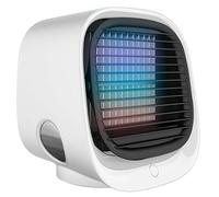 FHRKA Raffrescatore d;Aria AiraBreeze con Luce Notturna a LED, Ventilatore umidificatore Portatile Airbreeze e diffusore di Profumo, Mini raffrescatore d;Aria Regolabile a 3 velocità.