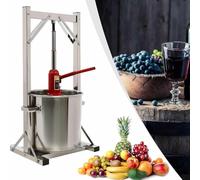 FHRKA Separatore Estrattore Elettrico, Spremi UVA, Frantumatore di Frutta, Strumenti per Vinificazione in Acciaio Inox, Torchio per UVA (12L)