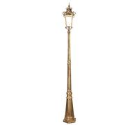 FHSLKXIM Lampade Lampione Lampade Esterni Lampione Luci Esterne, Ottone Metallo Alluminio Esterno Palo Alto Polo Street Pilastro Luce Retro Europeo 2 Luci E27 IP54 Impermeabile Percorso Vetro Modo, H