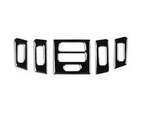 FHSUFG Auto Interni Adesivi per Decorazione Bocchetta Aria Console Centrale per BMW Serie 3 E90 E92 E93 2005-2012, Accessori Interni Auto Neri(High End Version)