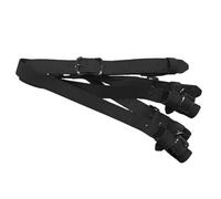 FHUILIJH Cintura Fodero Doppia Spada Lato Sinistro - Porta Spada in Pelle - per Fodero in Vita Cosplay,Nero,20cm