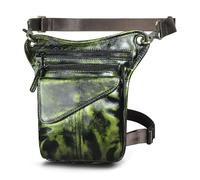 FHUILIJH Medievale retrò Cintura Satchel - Vera Pelle Bovina Gamba Bag - per Escursionismo Borsa da Viaggio, Halloween Dress Up,A11,22cm