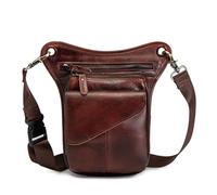 FHUILIJH Medievale retrò Cintura Satchel - Vera Pelle Bovina Gamba Bag - per Escursionismo Borsa da Viaggio, Halloween Dress Up,A6,22cm