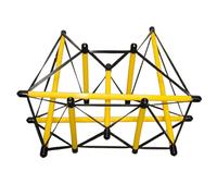 FHUILIJH Modello complessivo della Tensione della Colonna e del Bacino, Modello Integrale della Tensione del Bacino, per ausilio didattico sulla Tensione fasciale,Giallo,24cm