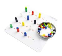 FHUILIJH Modello di Morsetto per l'addestramento con Simulazione laparoscopica Modello colorato di Palla di Fagioli con Morsetto a Colonna Alto-Basso,Bianca,20cm