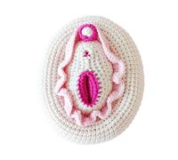 FHUILIJH Modello di Vulva Lavorata a Maglia Modello Medico di Anatomia ginecologica della Vulva Femminile per l'educazione scientifica,Rosa,21cm