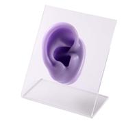 FHUILIJH Simulazione Silicone Tridimensionale Falso Orecchio Modello Gioielli Display Auricolare Piercing Pratica Modello,Purple a,6cm