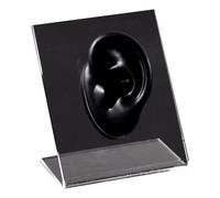 FHUILIJH Simulazione Silicone Tridimensionale Falso Orecchio Modello Gioielli Display Auricolare Piercing Pratica Modello,Black b,6cm