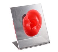 FHUILIJH Simulazione Silicone Tridimensionale Falso Orecchio Modello Gioielli Display Auricolare Piercing Pratica Modello,Red b,6cm