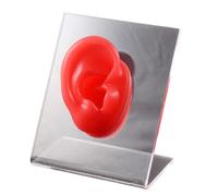 FHUILIJH Simulazione Silicone Tridimensionale Falso Orecchio Modello Gioielli Display Auricolare Piercing Pratica Modello,Red a,6cm