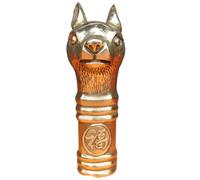 FHUILIJH Testa di Coniglio Testa di Canna Bastone da Passeggio Rame Puro Ottone Cina Vecchio Lavoro Manuale Intaglio Statua per la prosperità Decorazione Domestica Regalo,Ottone,10cm