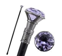 FHUILIJH Vintage Walking Cane - Bastone Fantasia per Uomini e Donne - Metal Creative Gentleman Walking Stick,Viola,93cm