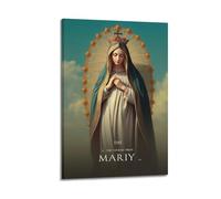 fhujgg Poster religioso con testo a forma di corona, mantello verde e blu, stampa artistica da parete su tela, per soggiorno, camera da letto, 30 x 45 cm, con cornice
