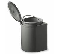 Fhuller Pattumiera Incasso Rotonda in Plastica Atossica Apertura Con Anta Secchio 12 Litri Ø28,5 cm per Base o Sottolavello Cucina minimo 35 cm -Raccolta Differenziata, Colore Ardesia "ECONOMICA" 1