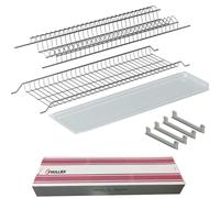 Fhuller Scolapiatti Filo Acciaio Zincato GRIGIO PENSILE 90 INTERNO 86,4 Misura Scolapiatti 85,6-701/90ZGP2 Griglia Portapiatti+Bicchieri + 4 Staffe + Vaschetta + Scatola