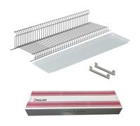 Fhuller Scolapiatti Incasso VASISTAS Griglia Unica Piatti Bicchieri Acciaio Zincato GRIGIO 702/45ZGP2 PENSILE 45 INTERNO 41,4 Misura SCOLAPIATTI 40,6 + 2 Staffe + Vaschetta + Scatola