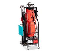 FHXZH Rack di stoccaggio per borse da golf per garage, organizer per sacche da golf e accessori da golf, supporto per borse da golf e rack per attrezzature da golf per garage, mazze da golf,