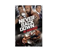 FHYTKC Poster su tela con scritta "Never Back Down No Surrender", decorazione per camera da letto, ufficio, stanza, regalo, 30 x 45 cm
