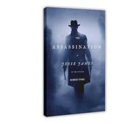 FHYTKC Poster su tela con stampa dell'assassinio di Jesse James, decorazione artistica da parete per soggiorno e camera da letto, 50 x 75 cm