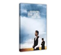 FHYTKC Poster su tela con stampa dell'assassinio di Jesse James, decorazione artistica da parete per soggiorno e camera da letto, 50 x 75 cm