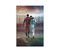 fhzang Stampa artistica da parete su tela di Messi Ronaldo, poster decorativo per casa, bagno, camera da letto, ufficio, soggiorno, senza cornice: 40 x 60 cm