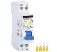 FI for ls Interruttore automatico a 2 pin 16A con protezione RCBO tipo A, interruttore di sicurezza su guida DIN 230V, design salvaspazio da 18 mm, alloggiamento in PVC per scatole di distribuzione