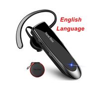 (FI Nero con Borsa) New Bee Auricolare Bluetooth V5.0 Auricolare Wireless con Microfono 24 Ore Auricolare Mini