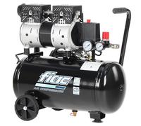 FIAC Compressore d'Aria Mobile Silenzioso SUPERSILENT 24, Compressore Aria Senza Olio, Pressione Massima 8 Bar, Potenza 1 CV, Serbatoio 24 Litri, Rumorosità 58 dB LpA