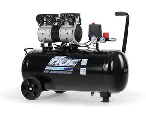 FIAC Compressore d'Aria Mobile Silenzioso SUPERSILENT 50, Compressore Aria Senza Olio, Pressione Massima 8 Bar, Potenza 1 CV, Serbatoio 50 Litri, Rumorosità 58 dB LpA