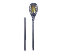 FIACCOLA LED EFFETTO FUOCO REALISTICO CON PANNELLO SOLARE ARREDO ESTERNO GIARDI