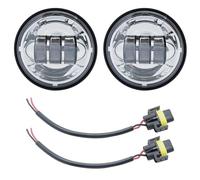 Fiakaon Anabbaglianti 4,5" 4-1/2" 4,5 Zoll LED-Nebellicht Motorrad für Motor-LED-Scheinwerfer mit Schale aus 4,5-Zoll-Halterung Nebellicht Luci per motociclette(Yellow)
