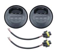 Fiakaon Anabbaglianti 4,5" 4-1/2" 4,5 Zoll LED-Nebellicht Motorrad für Motor-LED-Scheinwerfer mit Schale aus 4,5-Zoll-Halterung Nebellicht Luci per motociclette(White)