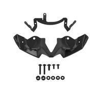 Fiakaon Moto Parabrezza Cupolino Viti Kit Spoiler Anteriore Adatto per Kawasaki Z900 Z 900 2020-2024 2023 Sport Naked Downforce Winglet Kit alettoni aerodinamici Spoiler(Glossy Black)