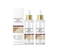 Fiala di riesfoliazione - Tonico esfoliante delicato per il viso, formula idratante con scrub viso bianco e nero per schiarire la pelle per tutti i tipi di pelle (2 pezzi bianchi)