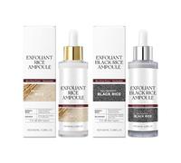 Fiala di riesfoliazione - Tonico esfoliante delicato per il viso, formula idratante con scrub viso bianco e nero per schiarire la pelle per tutti i tipi di pelle (bianco+nero)