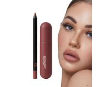 Fiale Labbra Colorate Con Matita Labbra Abbinata, Set Di Lucidalabbra E Matita Labbra, Set Di Rossetti Idratanti A Lunga Tenuta, A Prova Di Sbavature E A Lunga Tenuta (#02)