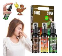 Fialette Puzzolenti Spray Puzzolente - Confezione 3 Pezzi Fart Spray Extra Forte, Scherzi Divertenti di Halloween e Carnevale, Spray Cacca Realistico per Adulti e Bambini