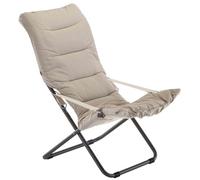 Fiam Fiesta Soft - Sdraio Anatomica Regolabile Da Esterno - Telaio Acciaio Verniciato Antracite, Tela Olefine Bianco Beige