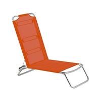 Fiam Jolly - Lettino Da Sole Da Esterno - Telaio Alluminio, Tela Texfil Arancio