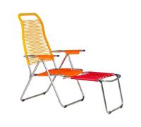 fiam Poltrona relax cordonata in pvc da esterno SPAGHETTI POP Giallo - Arancio - Rosso (Giallo-Arancio-Rosso)