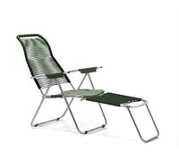 fiam Poltrona relax cordonata in pvc da esterno SPAGHETTI POP verde scuro
