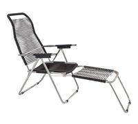 fiam Sdraio Spaghetti Art. 084NE struttura in alluminio e tondino in PVC colore Nero