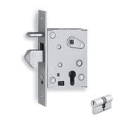 Serratura cancello infilare 77ql iseo b.q zinc f.mm 25 c.sagom m1+q8 e.mm 60 Ise