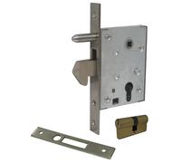 Serratura cancello infilare 77ql iseo b.q zinc f.mm 25 c.sagom m1+q8 e.mm 60 Ise
